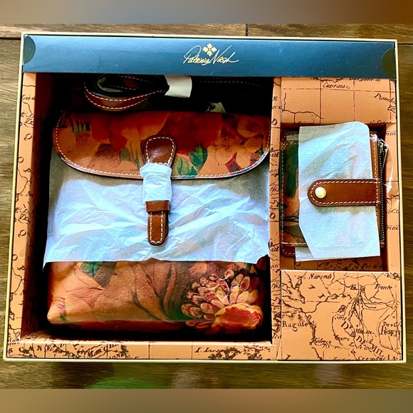 Patricia Nash Handbags - Brand new Patricia Nash crossbody floral, leather purse and wallet. Never opened